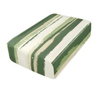 Sevdomey Drap-housse vert à rayures pour matelas pneumatique, poche extra profonde de 61 cm, housse douce et respirante avec ouverture de valve à fermeture éclair pour lit gonflable