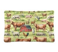 Sevdomey Farm Cows Tapis de niche pour animal domestique, lavable, doux et confortable avec fond antidérapant pour chiens et chats de petite, moyenne et grande taille, 45 x 60 cm