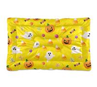 Sevdomey Fun Ghost Tapis de niche pour animal domestique, lavable, doux et confortable avec fond antidérapant pour chiens et chats de petite, moyenne et grande taille, 45 x 60 cm