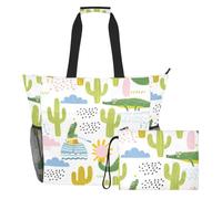 Sevdomey Grand sac fourre-tout Playful Alligators de 36 l avec compartiment humide et sec, imperméable, pour voyage, gym, piscine, natation