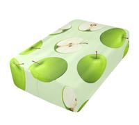 Sevdomey Green Apples Drap-housse pour matelas pneumatique, poche extra profonde de 61 cm, housse douce et respirante avec ouverture de valve à fermeture éclair pour lit gonflable