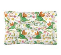 Sevdomey Green Dragons Tapis de niche pour animal domestique, lavable, doux et confortable avec fond antidérapant pour chiens et chats de petite, moyenne et grande taille, 60 x 90 cm