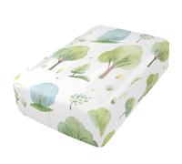 Sevdomey Green Tree Drap-housse pour matelas pneumatique, poche extra profonde de 61 cm, housse douce et respirante avec ouverture de valve à fermeture éclair pour lit gonflable
