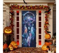 Sevdomey Housse de porte en tissu élastique très extensible pour porte d'entrée, décoration d'intérieur, 81,3 x 200,3 cm