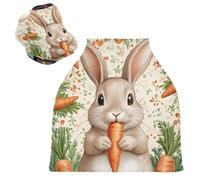 Sevdomey Housse de siège de voiture d'allaitement en forme de lapin mignon pour bébés, nouveau-nés, multi-usages, doux, respirant - Housses de siège de voiture - Écharpe d'allaitement