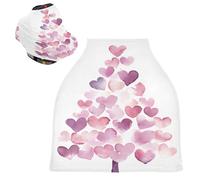 Sevdomey Housse de siège de voiture d'allaitement motif arbre de Noël pour bébés, nouveau-nés, multi-usages, doux, respirant, housse de siège de voiture, écharpe d'allaitement