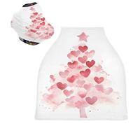 Sevdomey Housse de siège de voiture d'allaitement motif arbre de Noël pour bébés, nouveau-nés, multi-usages, doux, respirant, housse de siège de voiture, écharpe d'allaitement