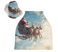 Sevdomey Housse de siège de voiture d'allaitement Père Noël volant pour bébés nouveau-nés, multi-usages, doux, respirant - Housses de siège de voiture - Écharpe d'allaitement