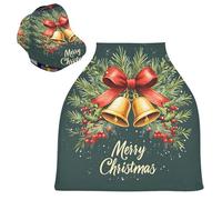 Sevdomey Housse de siège de voiture d'allaitement pour bébés et nouveau-nés - Motif cloches dorées - Multifonction - Douce et respirante - Pour siège de voiture - Écharpe d'allaitement