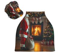 Sevdomey Housse de siège de voiture d'allaitement pour bébés nouveau-nés, housse d'allaitement douce et respirante pour Noël, housse de siège de voiture - écharpe d'allaitement