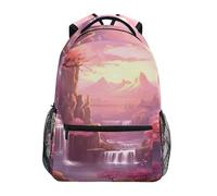 Sevdomey Joli sac à dos cascade pour ordinateur portable, imperméable, 15 L, élégant et léger, avec plusieurs poches pour le travail, l'école et les voyages