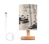Sevdomey Lampe de chevet panda mignon avec port USB, aucune ampoule nécessaire, lumière LED chaude pour chambre à coucher, salon, bureau, lampe de chevet pour lecture, étude, décoration