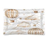 Sevdomey Lit Aquarelle montgolfière pour Chien et Chat - Lavable - Doux et Confortable - avec Fond antidérapant - pour Chiens et Chats de Petite, Moyenne et Grande Taille - 45 x 60 cm