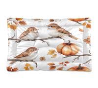 Sevdomey Lit Aquarelle pour Chien et Chat - Motif Oiseaux Mignons - Lavable - Doux et Confortable - avec Fond antidérapant - pour Chiens et Chats de Petite, Moyenne et Grande Taille - 45 x 60 cm
