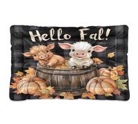 Sevdomey Lit Mignon en Forme de Vache des Highlands pour Chien et Chat - Lavable - Doux et Confortable - avec Fond antidérapant - pour Chiens et Chats de Petite, Moyenne et Grande Taille - 45 x 60 cm