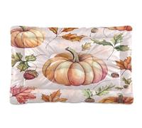 Sevdomey Lit pour Chien et Chat Motif citrouilles Aquarelle, Lavable, Doux et Confortable avec Fond antidérapant pour Chiens et Chats de Petite, Moyenne et Grande Taille, 45 x 60 cm