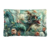 Sevdomey Lit Vintage en Forme de Dragons pour Chien et Chat - Lavable - Doux et Confortable - avec Fond antidérapant - pour Chiens et Chats de Petite, Moyenne et Grande Taille - 60 x 90 cm