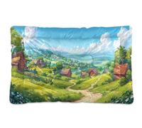 Sevdomey Paysage d'Europe de l'Est - Tapis pour animal domestique - Lit pour chien et chat - Lavable - Doux et confortable - Avec fond antidérapant - Pour chiens et chats de petite, moyenne et grande