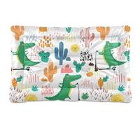 Sevdomey Playful Crocodiles Tapis de niche pour animal domestique, lavable, doux et confortable avec fond antidérapant pour chiens et chats de petite, moyenne et grande taille, 45 x 60 cm