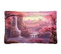 Sevdomey Pretty Waterfall Coussin pour animal domestique pour chien et chat - Lavable - Doux et confortable - Avec fond antidérapant - Pour chiens et chats de petite, moyenne et grande taille - 45 x