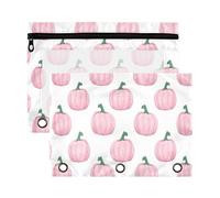 Sevdomey Pumpkins Lot de 2 trousses à crayons à 3 anneaux avec fenêtre transparente pour bureau, Citrouilles, 7.08*9.85 inch, POCHETTE CRAYON