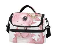 Sevdomey Sac à déjeuner mignon en forme de dragon pour homme et femme, isotherme à double étage, 8 L, boîte à déjeuner portable pour le travail, le pique-nique, la plage avec bandoulière rembourrée
