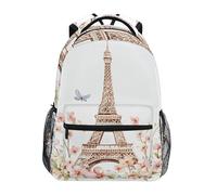Sevdomey Sac à dos aquarelle Tour Eiffel pour ordinateur portable, imperméable, 15 L, élégant et léger, avec plusieurs poches pour le travail, l'école et les voyages