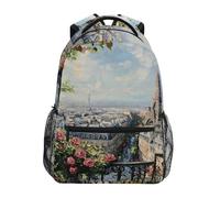 Sevdomey Sac à dos pour ordinateur portable Motif Tour Eiffel de Paris 15 l Sac à dos élégant et léger avec plusieurs poches pour le travail, l'école et les voyages