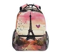 Sevdomey Sac à dos pour ordinateur portable Motif Tour Eiffel de Paris 15 l Sac à dos élégant et léger avec plusieurs poches pour le travail, l'école et les voyages