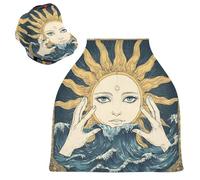 Sevdomey Sun and Eyes Housse de siège de voiture d'allaitement pour bébés nouveau-nés, multi-usages, doux et respirant - Housses de siège de voiture - Écharpe d'allaitement