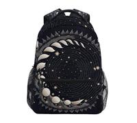 Sevdomey Sun and Moon Sac à dos imperméable pour ordinateur portable 15 L élégant et léger avec plusieurs poches pour le travail, l'école et les voyages