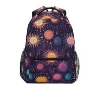 Sevdomey Sun and Moon Sac à dos imperméable pour ordinateur portable 15 L élégant et léger avec plusieurs poches pour le travail, l'école et les voyages