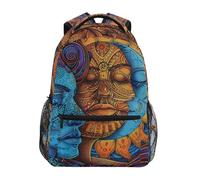 Sevdomey Sun and Moon Sac à dos imperméable pour ordinateur portable 15 L élégant et léger avec plusieurs poches pour le travail, l'école et les voyages