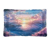Sevdomey Sun Setting Lit pour Chien et Chat - Lavable Doux et Confortable - avec Fond antidérapant - pour Chiens et Chats de Petite, Moyenne et Grande Taille - 60 x 90 cm