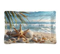 Sevdomey Sunny Beach Scene Tapis pour animal domestique pour chien et chat de petite, moyenne et grande taille, lavable, doux et confortable, avec fond antidérapant, 60 x 90 cm