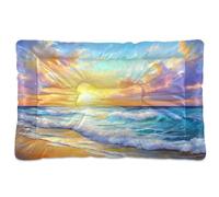 Sevdomey Sunrise on Ocean - Coussin pour animal domestique pour chien et chat de petite, moyenne et grande taille, lavable, doux et confortable, avec fond antidérapant, 60 x 90 cm