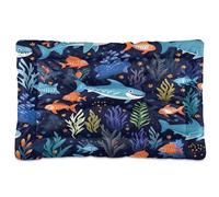 Sevdomey Tapis d'animaux marins pour chien et chat - Lavable - Doux et confortable - Avec fond antidérapant - Pour chiens de petite, moyenne et grande taille - 60 x 90 cm