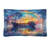 Sevdomey Tapis de bateau de pêche cassé pour animal domestique pour chien et chat - Lavable - Doux et confortable - Avec fond antidérapant - Pour chiens de petite, moyenne et grande taille - 45 x 60