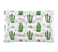 Sevdomey Tapis de cage en forme de cactus mignons pour chien et chat, lavable, doux et confortable avec fond antidérapant pour chiens et chats de petite, moyenne et grande taille, 60 x 90 cm