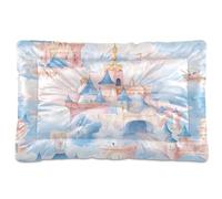 Sevdomey Tapis de niche en forme de château de conte de fées pour animal domestique - Lavable - Doux et confortable - Avec fond antidérapant - Pour chiens de petite, moyenne et grande taille - 60 x 90