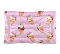 Sevdomey Tapis de niche en forme de crème glacée à l'aquarelle pour animal domestique, lavable, doux et confortable avec fond antidérapant pour chiens et chats de petite, moyenne et grande taille, 60
