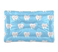 Sevdomey Tapis de niche en forme de dents de dessin animé pour animal domestique, lavable, doux et confortable avec fond antidérapant pour chiens et chats de petite, moyenne et grande taille, 60 x 90