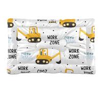 Sevdomey Tapis de niche jaune de dessin animé pour animal domestique, tapis de niche, lavable, doux et confortable avec fond antidérapant pour chiens et chats de petite, moyenne et grande taille, 45 x