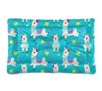 Sevdomey Tapis de niche motif lamas de dessin animé pour animal domestique, lavable, doux et confortable avec fond antidérapant pour chiens et chats de petite, moyenne et grande taille, 45 x 60 cm