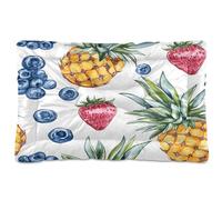 Sevdomey Tapis de niche pour animal domestique motif ananas aquarelle - Lavable - Doux et confortable - Avec fond antidérapant - Pour chiens de petite, moyenne et grande taille - 60 x 90 cm