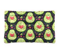 Sevdomey Tapis de niche pour animal domestique motif avocats de dessin animé, lavable, doux et confortable avec fond antidérapant pour chiens et chats de petite, moyenne et grande taille, 60 x 90 cm