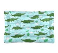 Sevdomey Tapis de niche pour animal domestique motif crocodiles de dessin animé - Lavable - Doux et confortable - Avec fond antidérapant - Pour chiens et chats de petite, moyenne et grande taille - 60