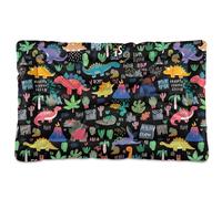 Sevdomey Tapis de niche pour animal domestique motif dinosaures de dessin animé, lavable, doux et confortable avec fond antidérapant pour chiens et chats de petite, moyenne et grande taille, 60 x 90