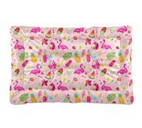 Sevdomey Tapis de niche pour animal domestique motif flamants roses tropicaux, lavable, doux et confortable avec fond antidérapant pour chiens et chats de petite, moyenne et grande taille, 45 x 60 cm