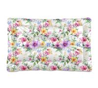 Sevdomey Tapis de niche pour animal domestique motif floral aquarelle - Lavable - Doux et confortable - Avec fond antidérapant - Pour chiens et chats de petite, moyenne et grande taille - 45 x 60 cm